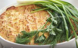 Пастуший пирог с индейкой и луком-пореем
